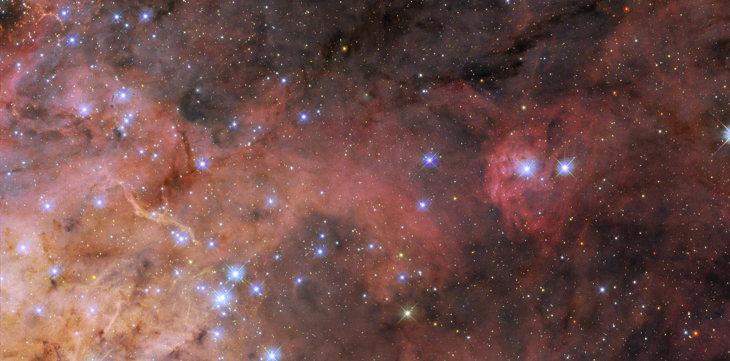 Im Tarantelnebel (NGC 2070) werden viele neue Sterne geboren viel zu entdecken Space Eye. | © ESA/Hubble & NASA, C. Murray, E. Sabbi CC BY 4.0 Acknowledgement: Y.-H. Chu